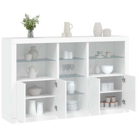Sideboard With Led Lights 162X37X100 Cm