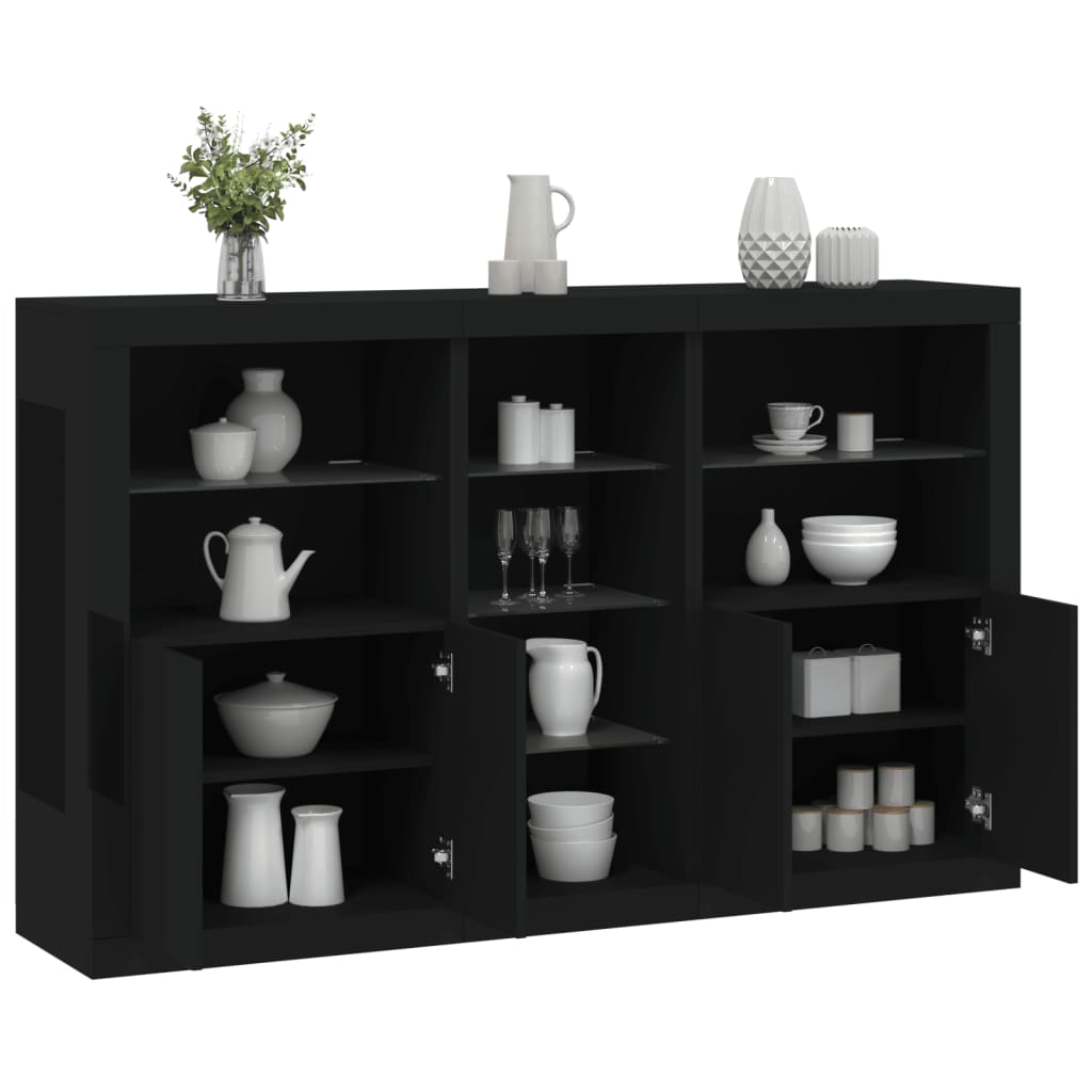Sideboard With Led Lights 162X37X100 Cm