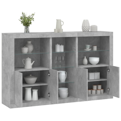 Sideboard With Led Lights 162X37X100 Cm