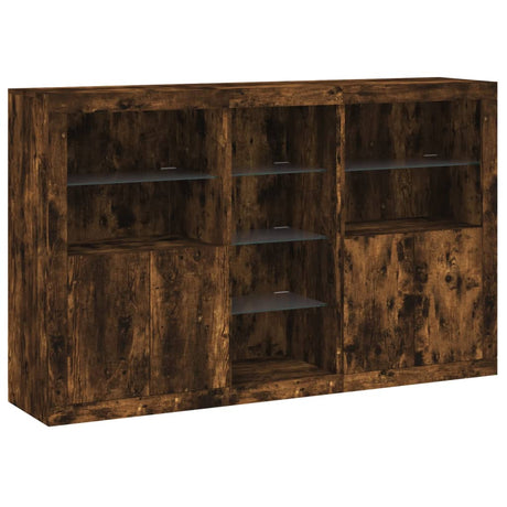 Sideboard With Led Lights 162X37X100 Cm