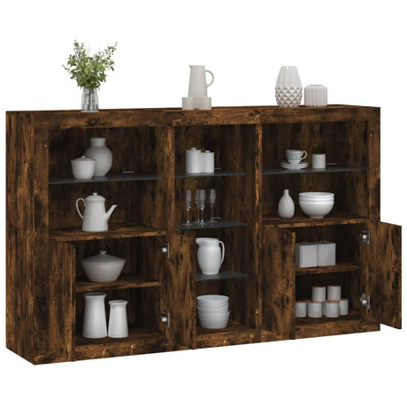 Sideboard With Led Lights 162X37X100 Cm