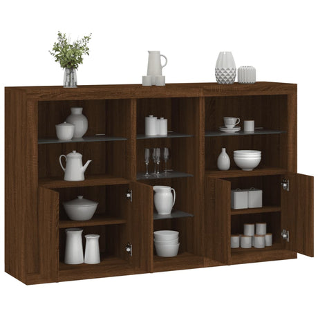Sideboard With Led Lights 162X37X100 Cm