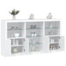 Sideboard With Led Lights 181.5X37X100 Cm