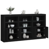 Sideboard With Led Lights 181.5X37X100 Cm