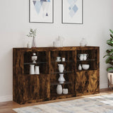Sideboard With Led Lights 181.5X37X100 Cm