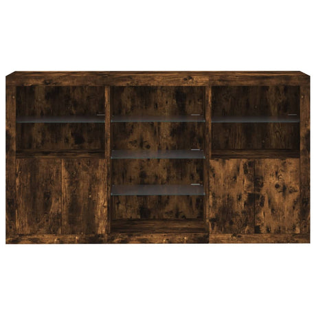 Sideboard With Led Lights 181.5X37X100 Cm