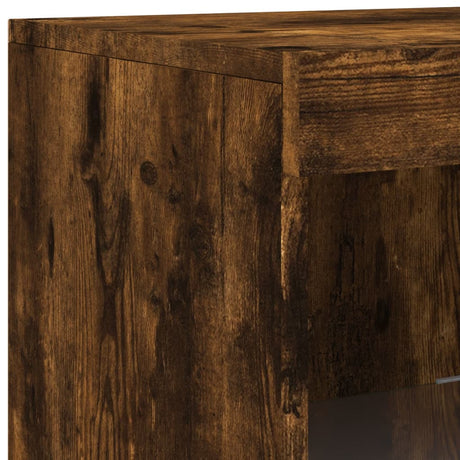 Sideboard With Led Lights 181.5X37X100 Cm