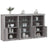 Sideboard With Led Lights 181.5X37X100 Cm