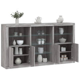 Sideboard With Led Lights 181.5X37X100 Cm