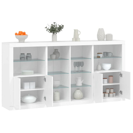 Sideboard With Led Lights 202X37X100 Cm