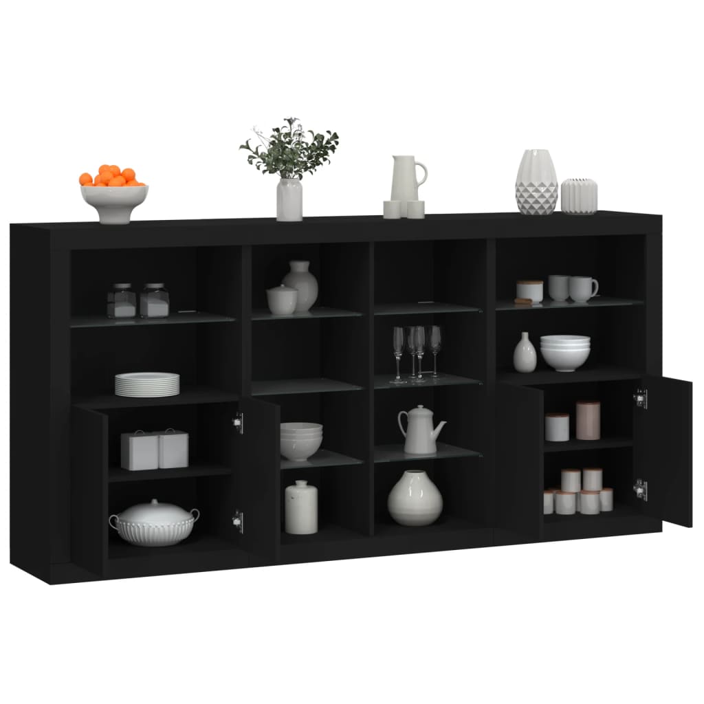 Sideboard With Led Lights 202X37X100 Cm