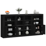 Sideboard With Led Lights 202X37X100 Cm