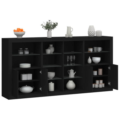 Sideboard With Led Lights 202X37X100 Cm