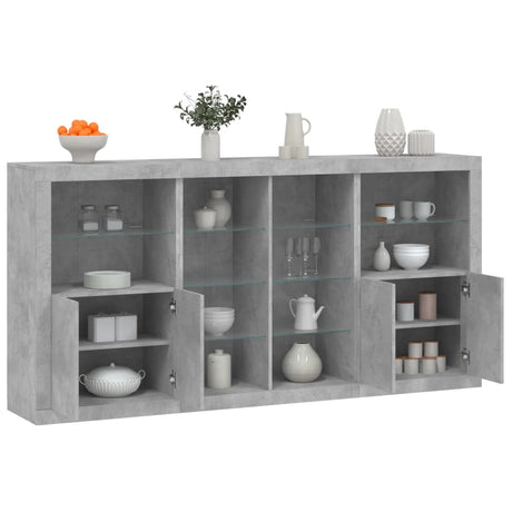 Sideboard With Led Lights 202X37X100 Cm