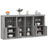 Sideboard With Led Lights 202X37X100 Cm