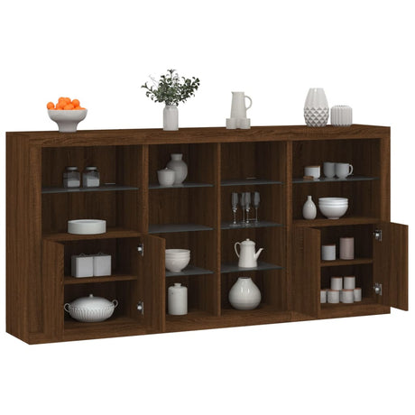 Sideboard With Led Lights 202X37X100 Cm