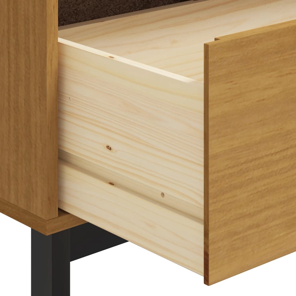 Drawer Cabinet Flam 110X40X80 Cm Solid Wood Pine