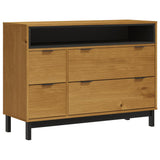 Drawer Cabinet Flam 110X40X80 Cm Solid Wood Pine