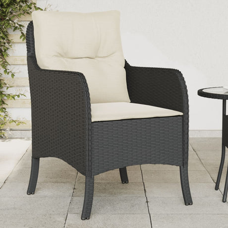 Garden Chairs With Cushions 2 Pcs Poly Rattan
