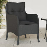 Garden Chairs With Cushions 2 Pcs Poly Rattan