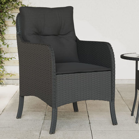 Garden Chairs With Cushions 2 Pcs Poly Rattan