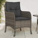 Garden Chairs With Cushions 2 Pcs Poly Rattan