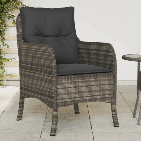 Garden Chairs With Cushions 2 Pcs Poly Rattan