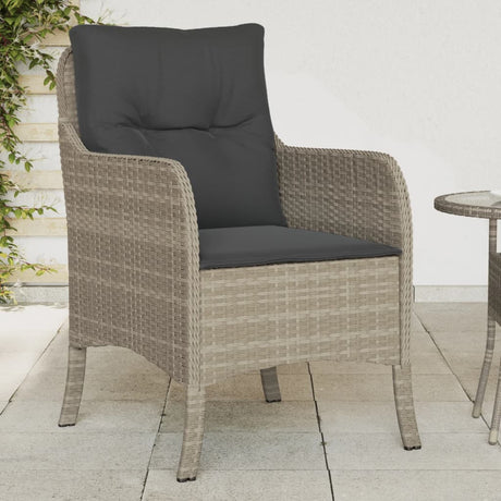 Garden Chairs With Cushions 2 Pcs Poly Rattan