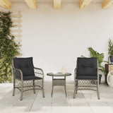 Garden Chairs With Cushions 2 Pcs Poly Rattan