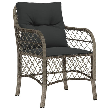 Garden Chairs With Cushions 2 Pcs Poly Rattan