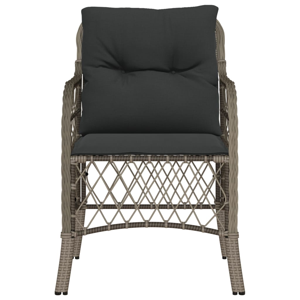 Garden Chairs With Cushions 2 Pcs Poly Rattan