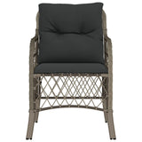 Garden Chairs With Cushions 2 Pcs Poly Rattan