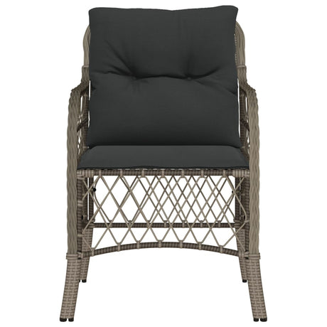 Garden Chairs With Cushions 2 Pcs Poly Rattan