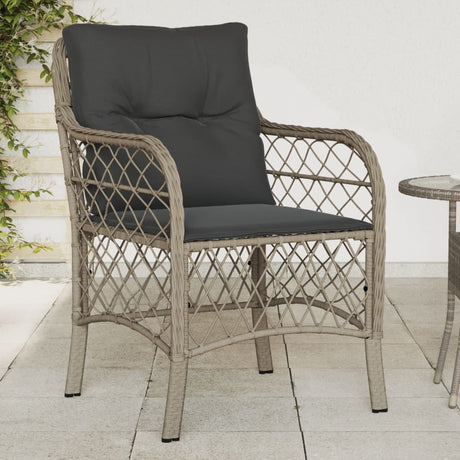 Garden Chairs With Cushions 2 Pcs Poly Rattan