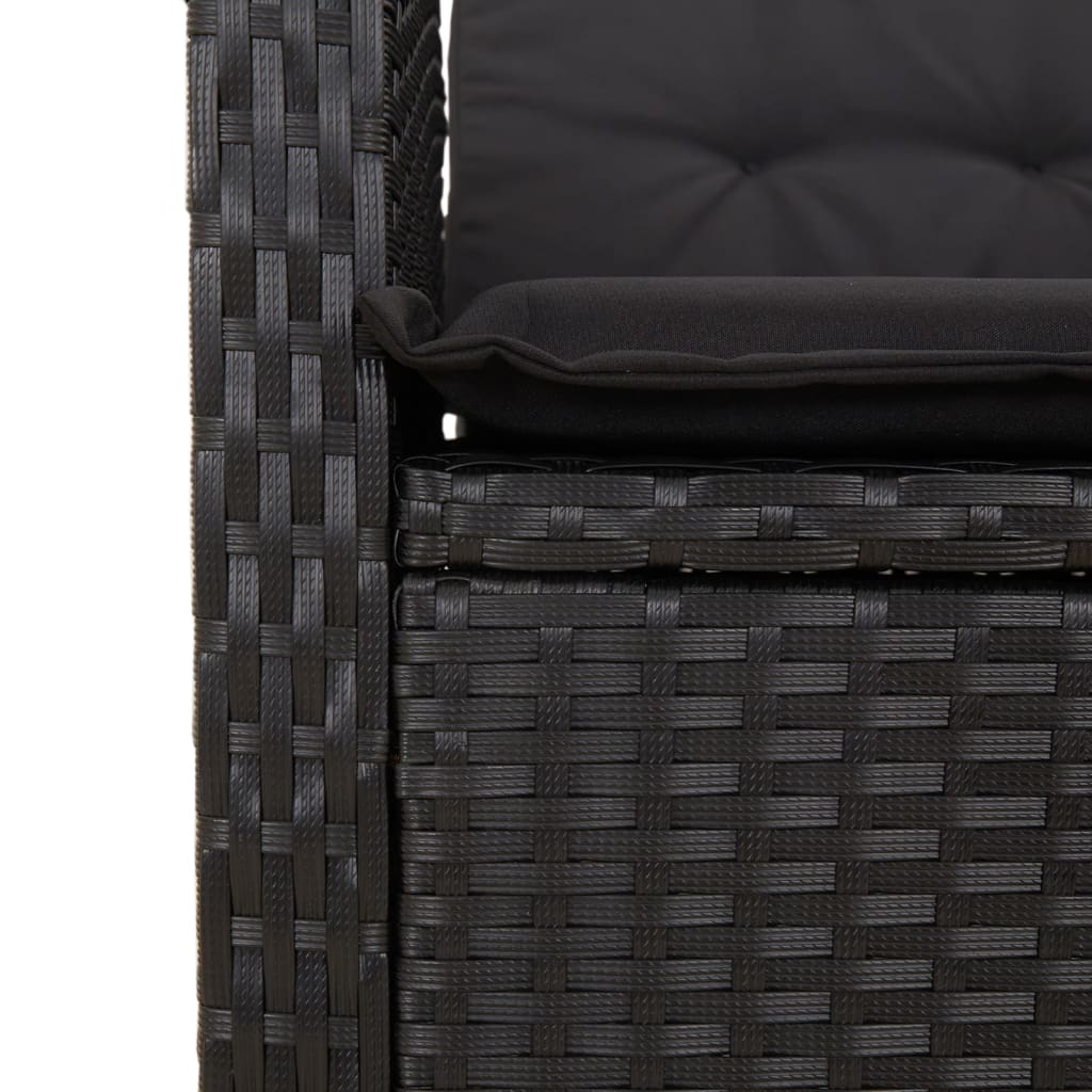 3 Piece Bistro Set With Cushions Poly Rattan