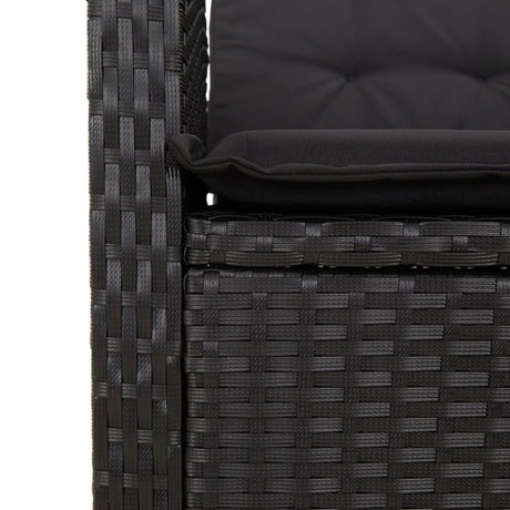 3 Piece Bistro Set With Cushions Poly Rattan