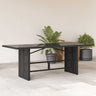 Garden Table With Acacia Top 190X80X74 Cm Poly Rattan