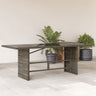 Garden Table With Acacia Top 190X80X74 Cm Poly Rattan