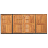 Garden Table With Acacia Top 190X80X74 Cm Poly Rattan