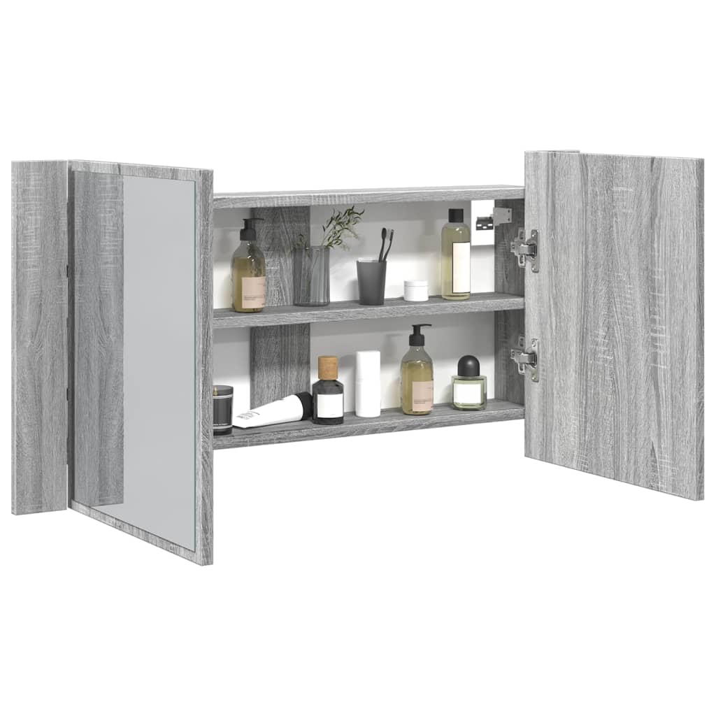 Led Bathroom Mirror Cabinet 90X12X45 Cm Acrylic