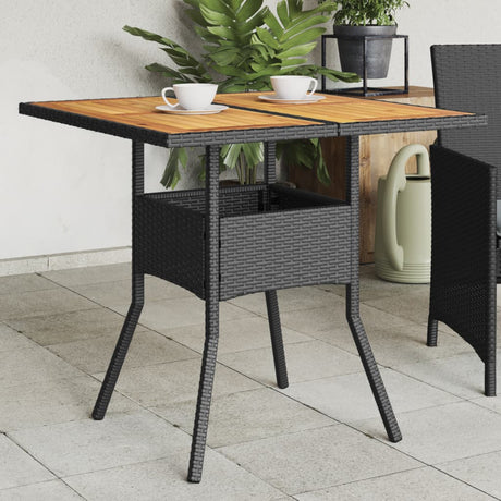 Garden Table With Top 80X80X75 Cm Poly Rattan