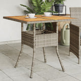 Garden Table With Top 80X80X75 Cm Poly Rattan