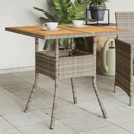 Garden Table With Top 80X80X75 Cm Poly Rattan