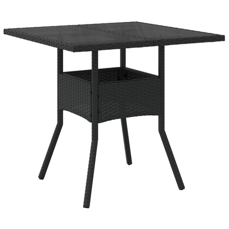 Garden Table With Top 80X80X75 Cm Poly Rattan