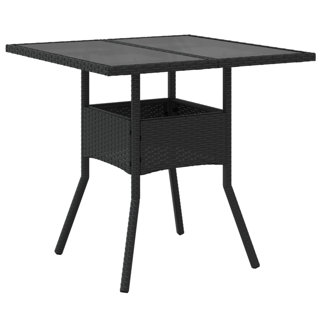 Garden Table With Top 80X80X75 Cm Poly Rattan