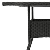 Garden Table With Top 80X80X75 Cm Poly Rattan