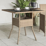 Garden Table With Top 80X80X75 Cm Poly Rattan