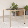 Garden Table With Glass Top 90X90X75 Cm Poly Rattan