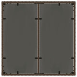 Garden Table with Glass Top Brown 90x90x75 cm Poly Rattan
