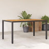 Garden Table 190X90X75 Cm Poly Rattan And Acacia Wood
